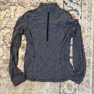 Lululemon Athletica Charcoal Quarter-Zip Hoodie